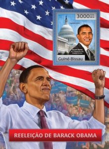 GUINE BISSAU 2012 SHEET OBAMA AMERICAN PRESIDENTS PRESIDENTES gb12806b