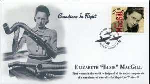 CA19-037, 2019, Canadians in Flight, Pictorial Postmark, First Day Cover, Elizab