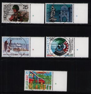 Switzerland 829-833 used stamps superb cancels (2)