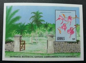 *FREE SHIP Dominica Botanical Garden Orchid 1989 Flower Flora Plant (ms) MNH