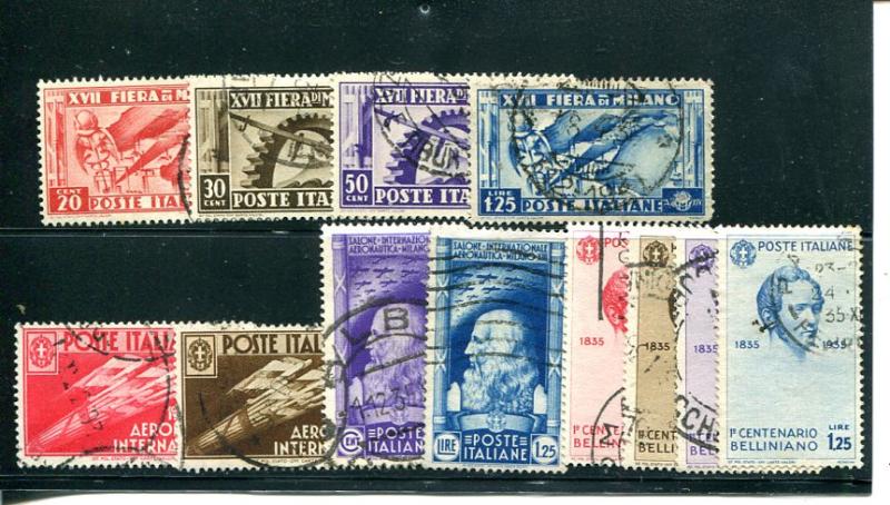 Italy #345-8,355-8, 349-52 Used  Cat $55