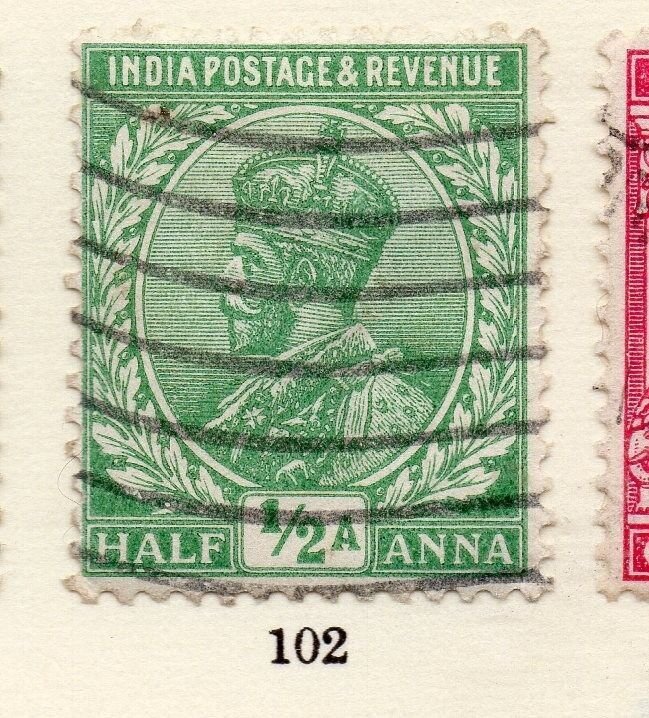 India 1911 Early Issue Fine Used 1/2a. 266002