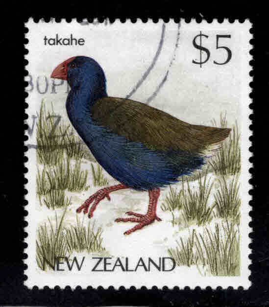 New Zealand Scott 835 Used 1988 $5 takahe Bird Stamp