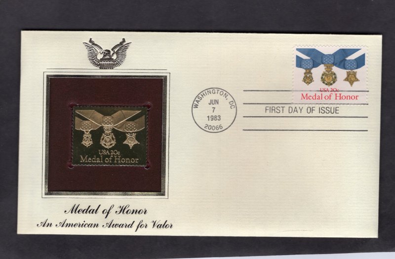 2045 Medal of Honor, FDC PCS Gold Replica