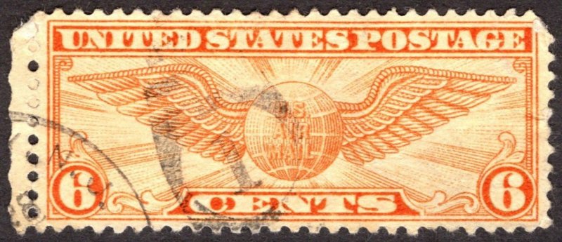 1934, US 6c, Winged Globe, Used, Sc C19