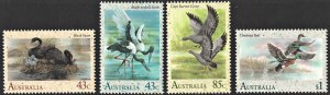 Australia SC#1203-1206 43¢-$1.00 Waterbirds of Australia (1991) MNH