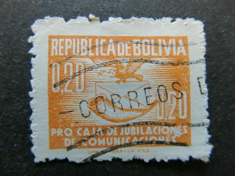 A4P31F96 Bolivia Postal Tax Stamp 1951-52 20c Used-
