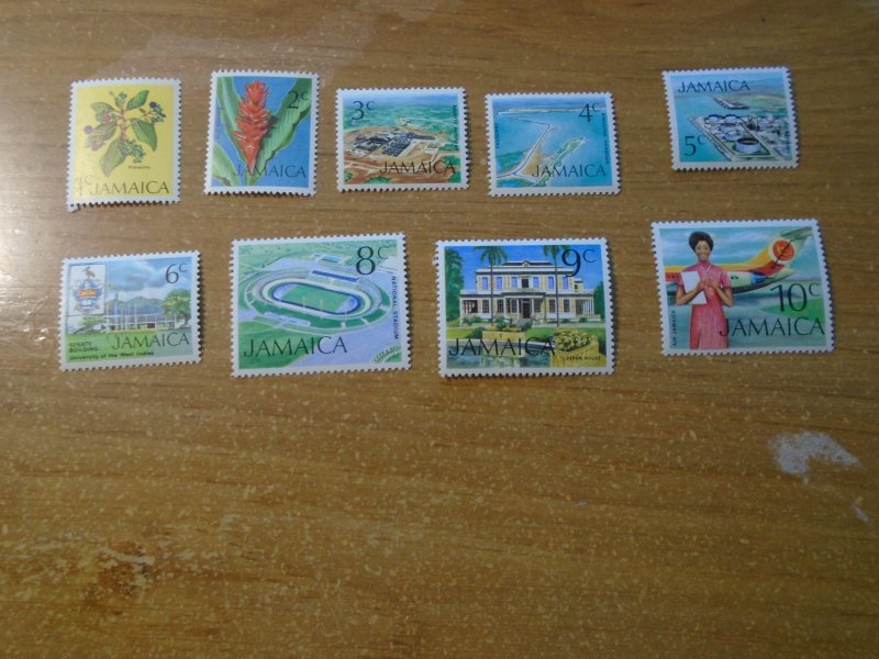 Jamaica  #  343-51   MNH  Flowers / Tourism