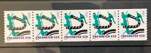 US PNC5 10c Modern Bicycle Presorted Standard Stamp Sc# 3229 Plate S111 MNH