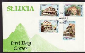 Saint Lucia 645-648 Architecture U/A FDC