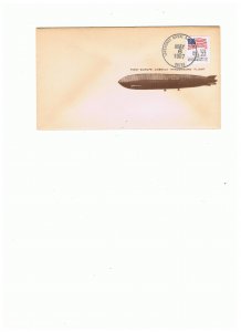 50th Anniversary crash of  Hindenburg  Lakehurst cancellation  Rosseler  cachet