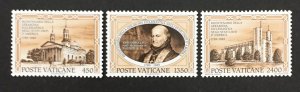 Vatican City 1989 #842-4, Ecclesiastical Hierarchy in the U.S., MNH.