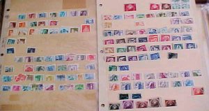 ROMANIA STAMPS 130 DIFF.  also 100 DUPLICATES USED DEFINITIVES 1948-1965