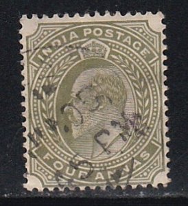 India # 66, King Edward VI, Used, 1/3 Cat.