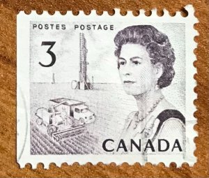 Canada #456a used booklet single, VF centering.