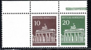 Germany Bund Scott # 952, 953, mint nh, se-tenant, Mi # W27