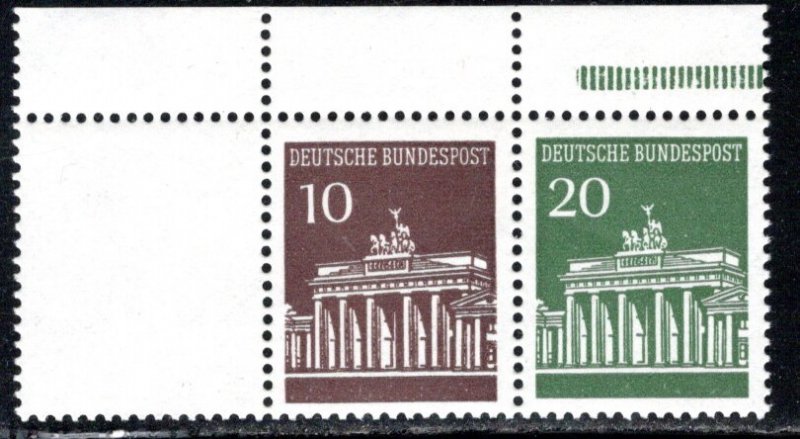 Germany Bund Scott # 952, 953, mint nh, se-tenant, Mi # W27