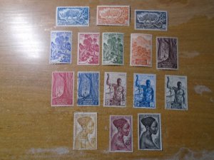 French Equatorial Africa  # 166-72/175-76/178-84    glazed gum/