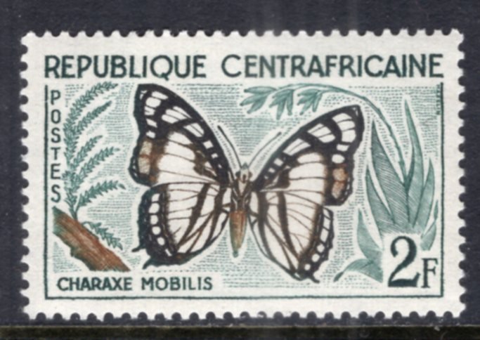 Central African Republic 6 Butterfly MNH VF