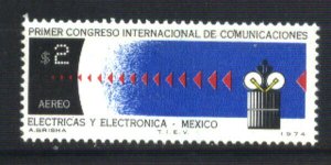 #917 MEXICO 1977 TELECOMIUNICATION YV AE 372 MNH