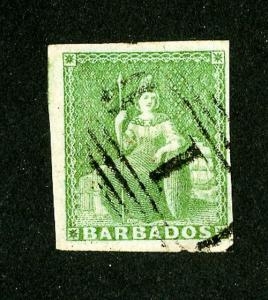 Barbados Stamps # 5 4 Margins Used Nice Stamp Scott Value $230.00