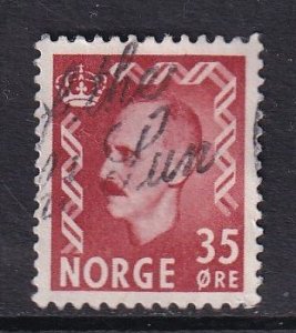 Norway #312  used  1950  King Haakon VII  35o