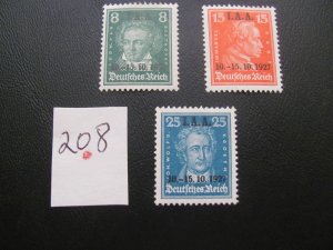 Germany 1927 HINGED SC 363-365 SET XF 65 EUROS (208)