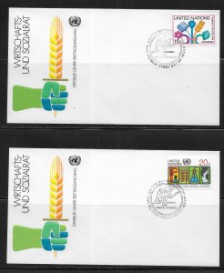 United Nations 341-42 ESC Geneva Cachet FDC First Day Cover