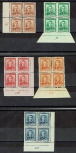 NEW ZEALAND 1938 KGVI MNH ** PLATE BLOCK RANGE TO 3D