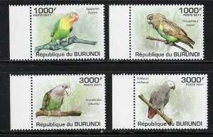 Burundi 872-75 MNH 2011 Parrots