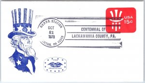 US SPECIAL EVENT COVER CENTENNIAL OF LACKAWANNA COUNTY PENNSYLVANIA 1980 - C