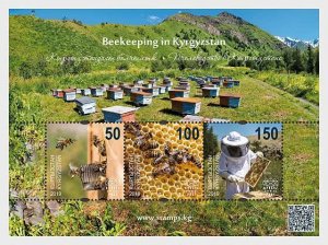 Postage stamps of Kyrgyzstan 2019 - Beekeeping in Kyrgyzstan