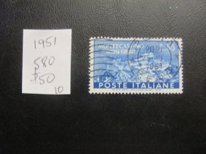 ITALY 1951 USED SC 580 VF/XF  $50 (152) NEW EUROPEAN STAMPS