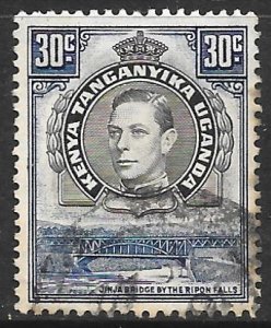 Kenya Uganda Tanganyika 76: 30c George VI and Ripon Falls, used, F-VF