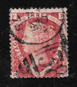 GB QV, SG52, 1½d lake-red plate 3, USED. Cat £75. (PF), PART CDS