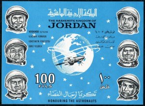 Jordan 496a var, MNH. Mi Bl.19. Russian Cosmonauts, VOSKHOD 12/10/64 overprint.