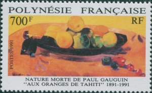 French Polynesia 1991 Sc#566,SG616 700f Oranges of Tahiti painting MNH