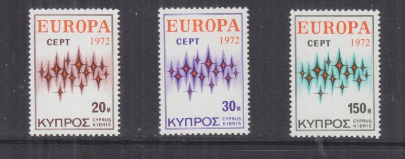 CYPRUS, 1972 EUROPA set of 3, lhm.