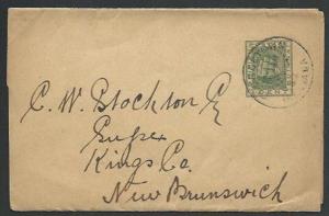 BR GUIANA 1899 1c newspaper wrapper used NEW BRUNSWICK, Canada.............61474