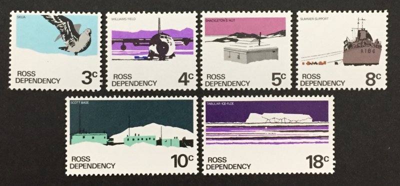 Ross Dependency 1972 #L9-14, Various Scenes, MNH.