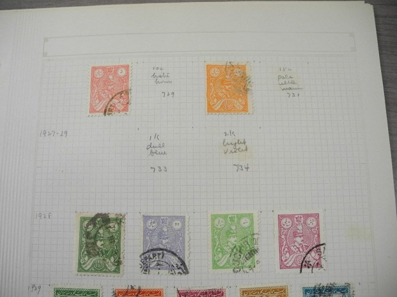 PERSIA, Excellent Stamp Collection hinged on pages