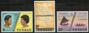 Tuvalu Scott 16-18 MVFNHOG - Separation of Gilbert & Ellice Islands - SCV $2.05