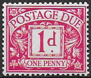 1924 Gran Bretagna Tasse 1d  MNH Unif n. 1A