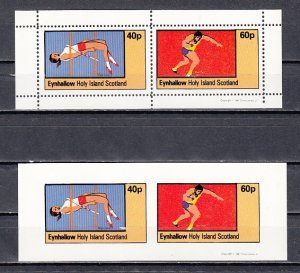 Eynhallow, 1981 issue. Sports on a PERF & IMPERF s/sheets. Mint NH. ^