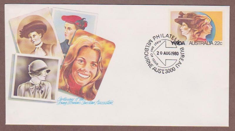 Australia PSE # 028 , YWCA in Australia Centenary FDC - I Combine S/H