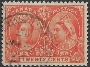 Canada 59  1897  20 cents  FVF Used