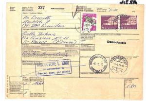 AZ316 1978 Switzerland HIGH VALUES Grenchen *Insured Mail* Card Italy PTS
