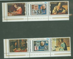 Aitutaki #178a/181a  Single (Complete Set)