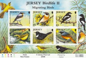 Jersey 2008,  Migrating Birds. Souvenir Sheet unmounted Mint NHM