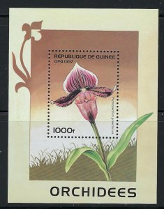 Guinea 1381 MNH 1997 Orchid S/S (ap8967)